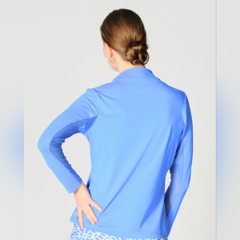 EUC Gottex Kate Mock Neck Half Zip Long Sleeve Top - Picture 7 of 7